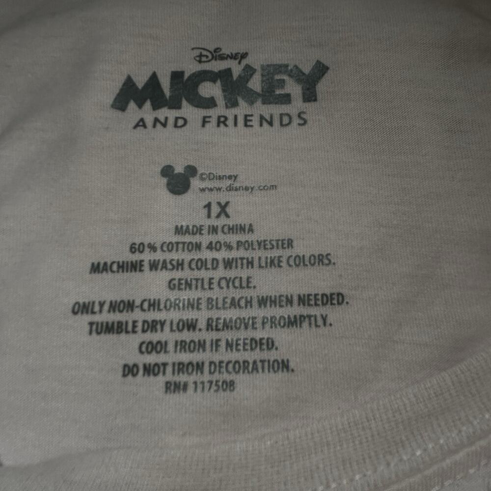 NWT DISNEY Minnie & Friends Long Sleeve Graphic Pink T-Shirt Plus Size 1X - Picture 7 of 8